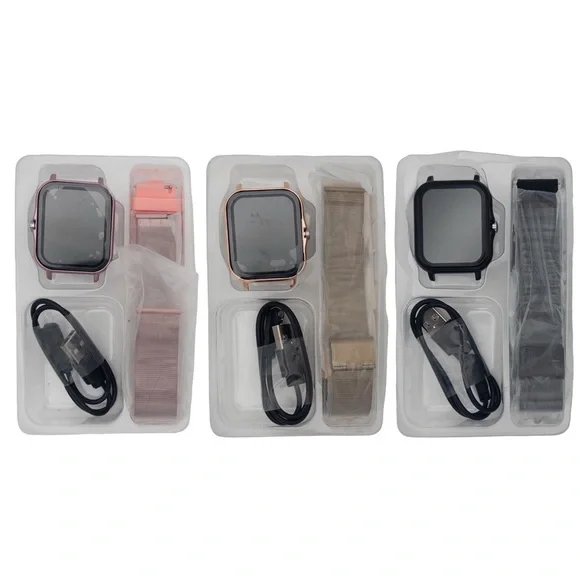 New Smartwatch Rose Gold Gold Black Fitness Tracker Watch - Picture 5 of 13